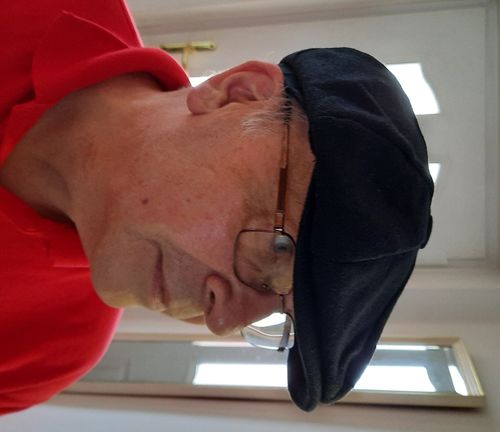 Customer photo review of Adult Baker Boy Cap - Navy