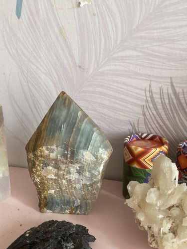 Customer photo review of Blue Onyx Crystal cut base polish point