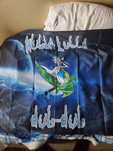 Customer photo review of RICK AND MORTY WUBBA LUBBA FLAG
