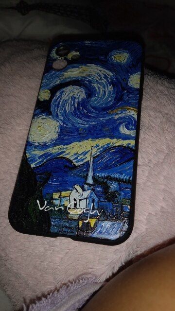 Customer photo review of Van gogh embossed iPhone cases