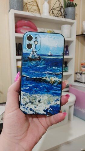 Customer photo review of Van gogh embossed iPhone cases