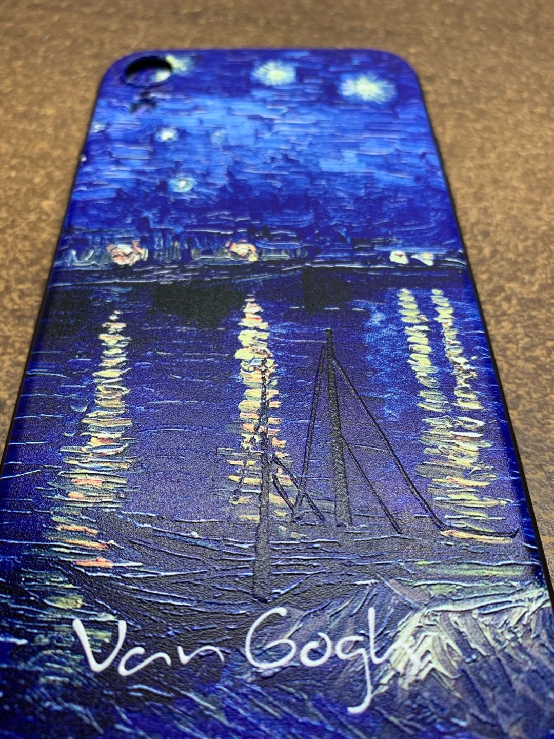 Customer photo review of Van gogh embossed iPhone cases