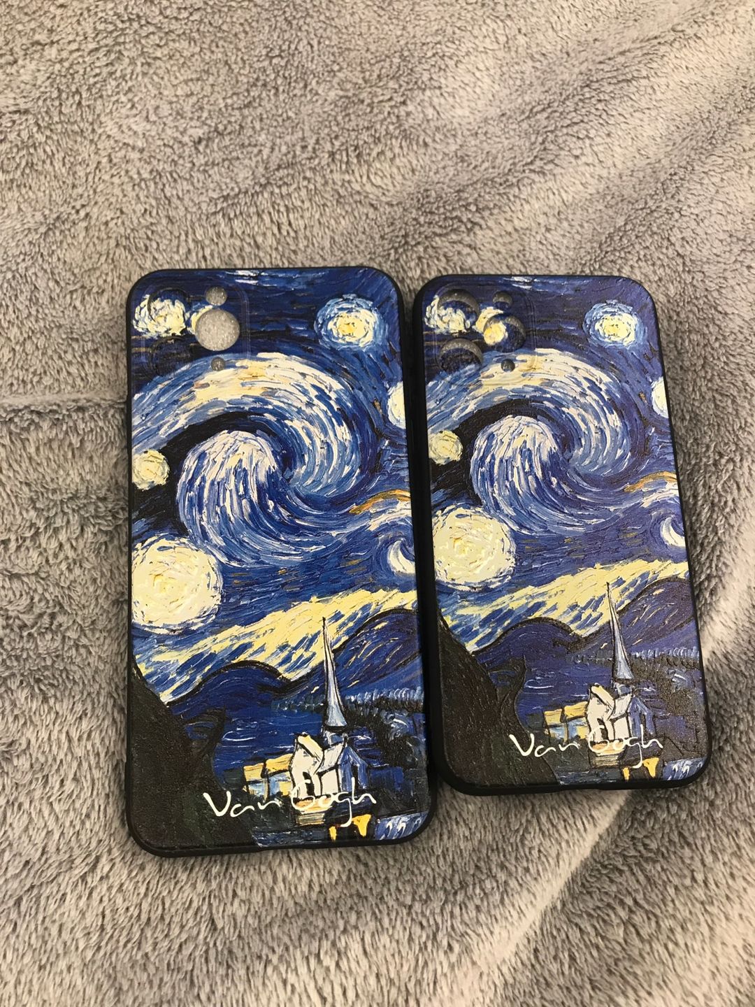 Customer photo review of Van gogh embossed iPhone cases