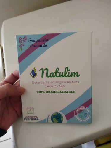 Customer photo review of Eco-Tiras de Detergente 40 lavados Natulim