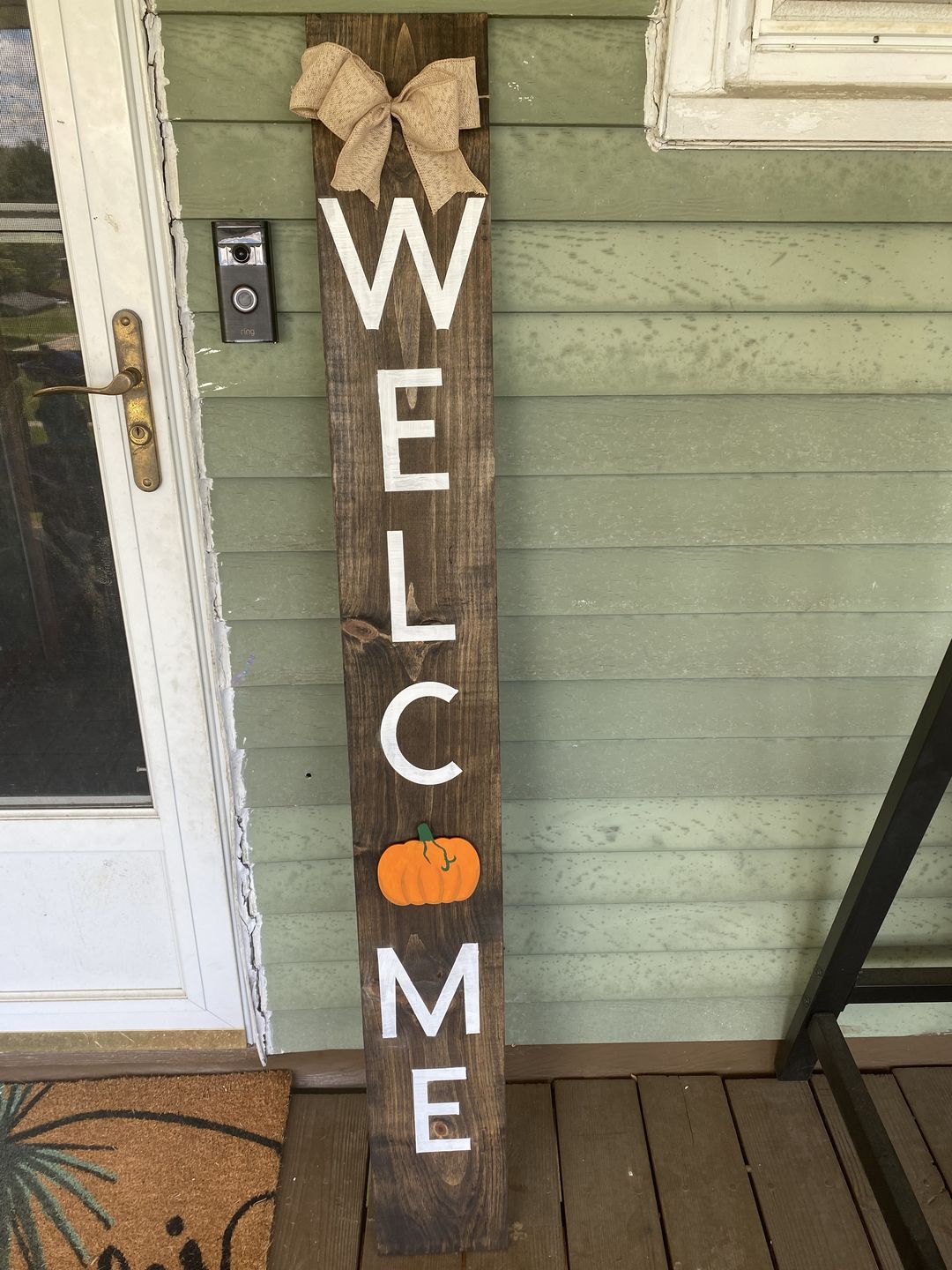 Customer photo review of Unfinished Wooden Pumpkin Silhoutte - Craft- up to 24" DIY