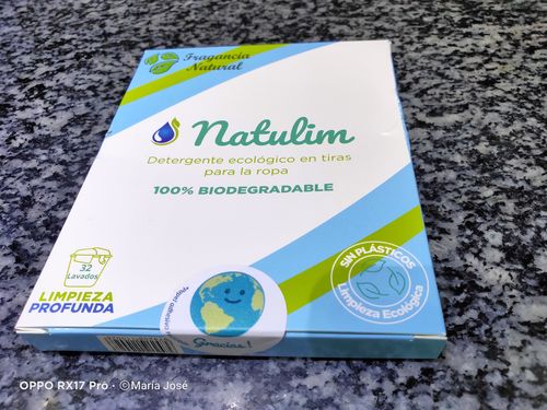Customer photo review of Eco-Tiras de Detergente 40 lavados Natulim