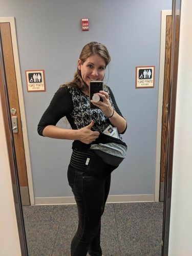 Customer photo review of NovaSupport Adjustable Maternity Belt for Hip, Belly & Back Relief