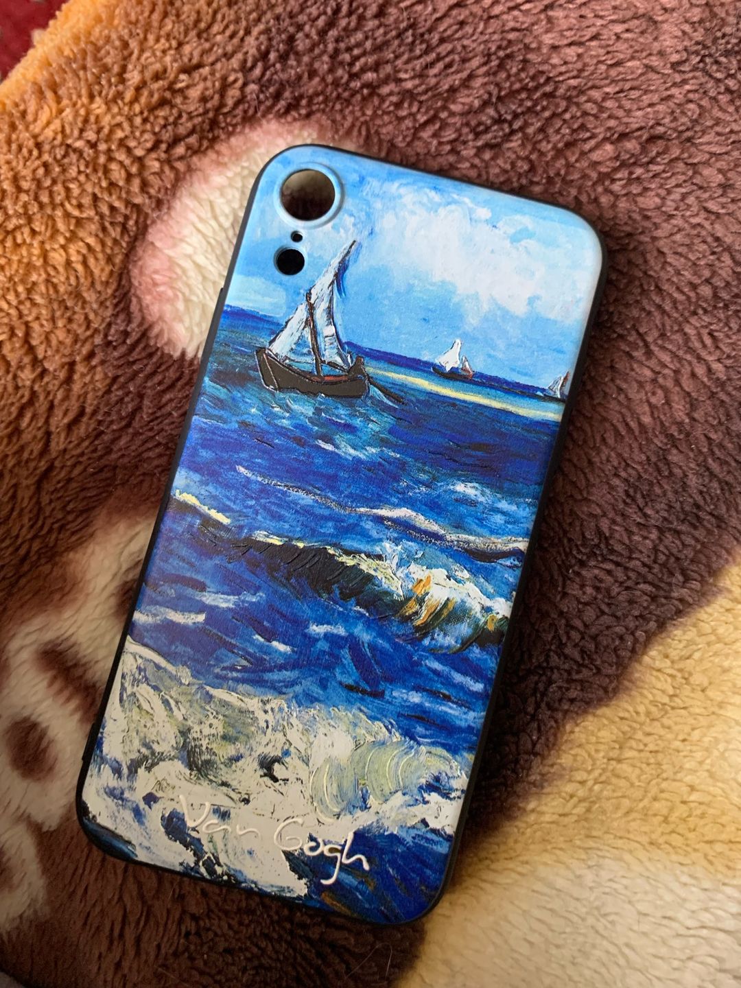 Customer photo review of Van gogh embossed iPhone cases