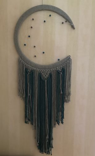 Customer photo review of Beginners macrame mooncater kit and tutorial