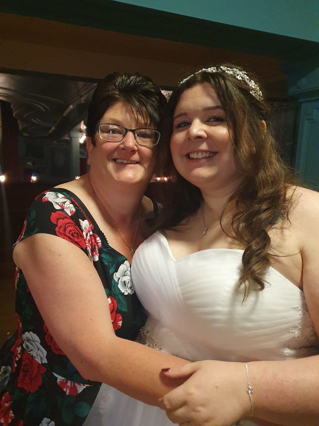 Customer photo review of "To Our Daughter, Love mum & Dad" White gold necklace