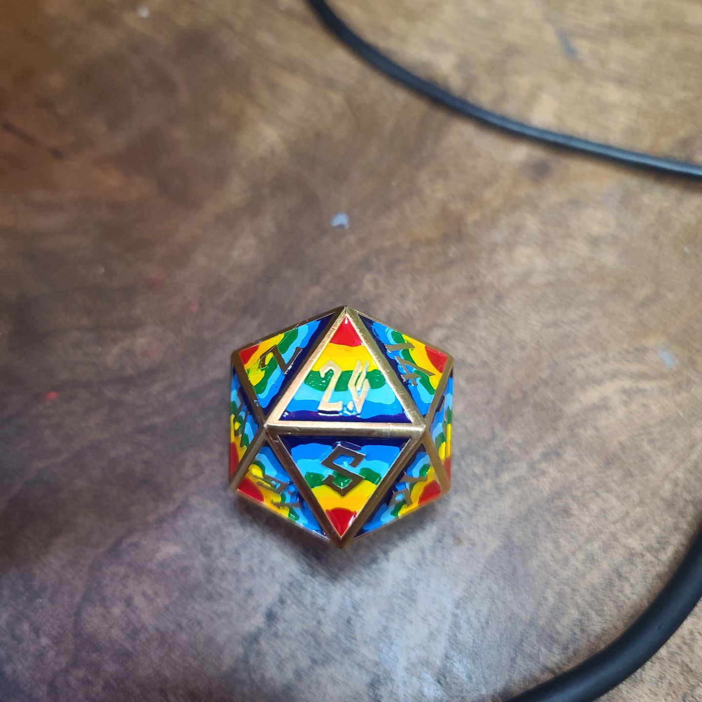 Customer photo review of ELDER RUNES PRIDE AND GOLD METAL DICE