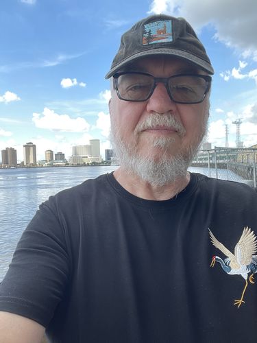 Customer photo review of Embroidered Crane Sukajan T-shirt