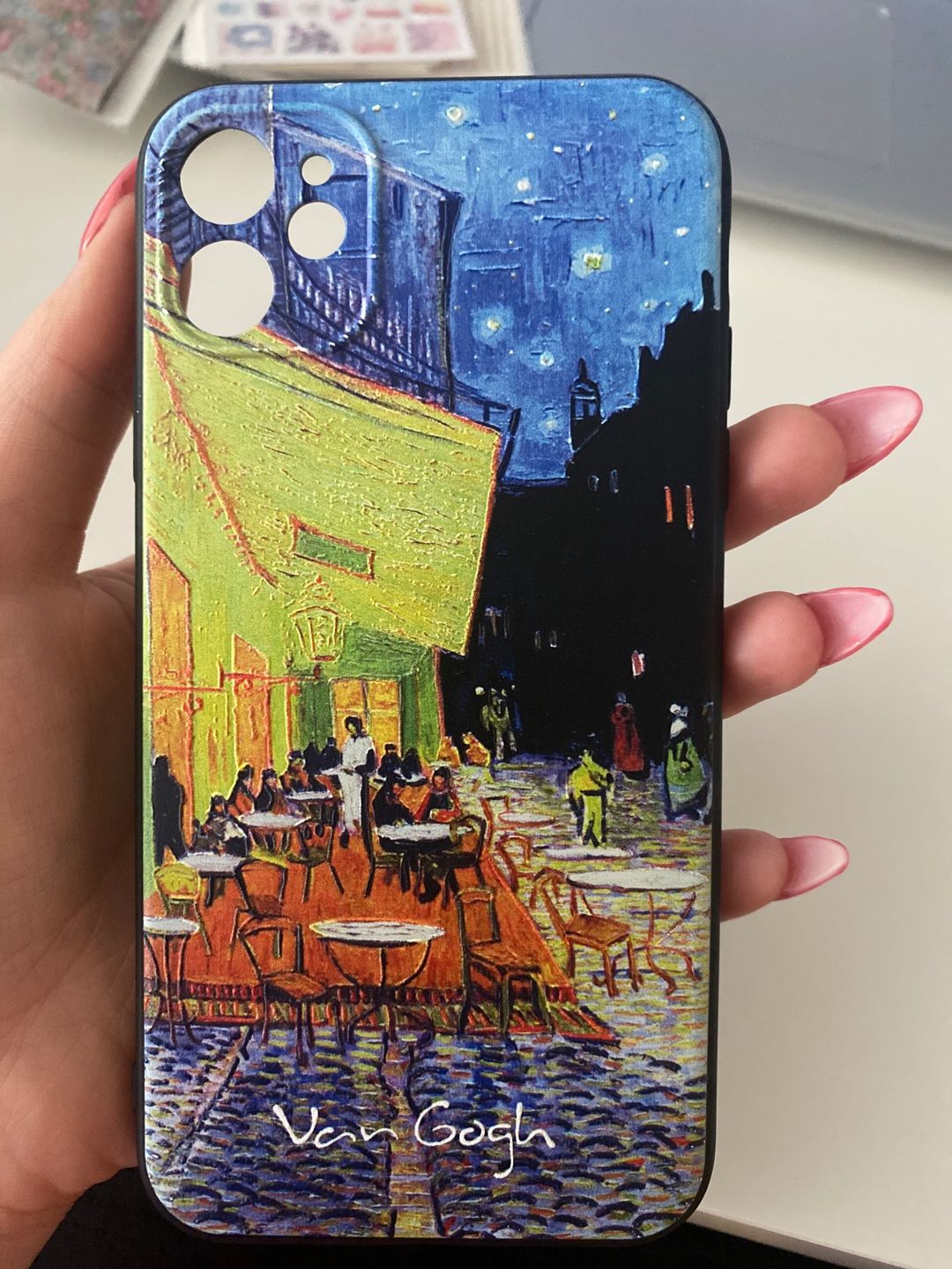 Customer photo review of Van gogh embossed iPhone cases