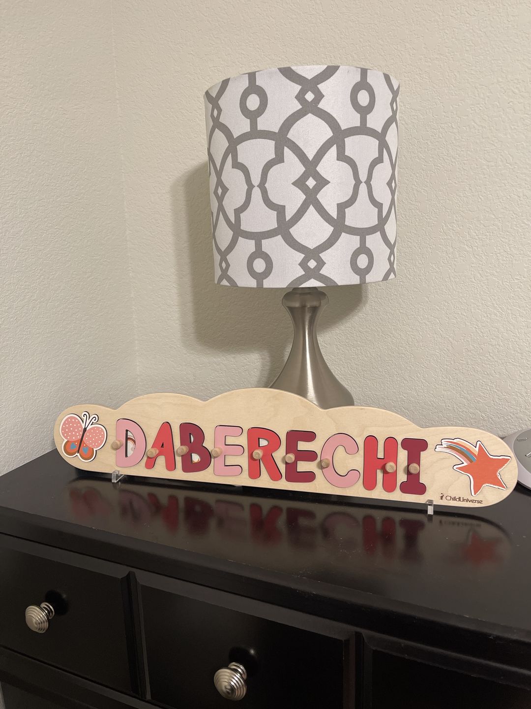 Customer photo review of Acrylic Stand for Name Puzzle