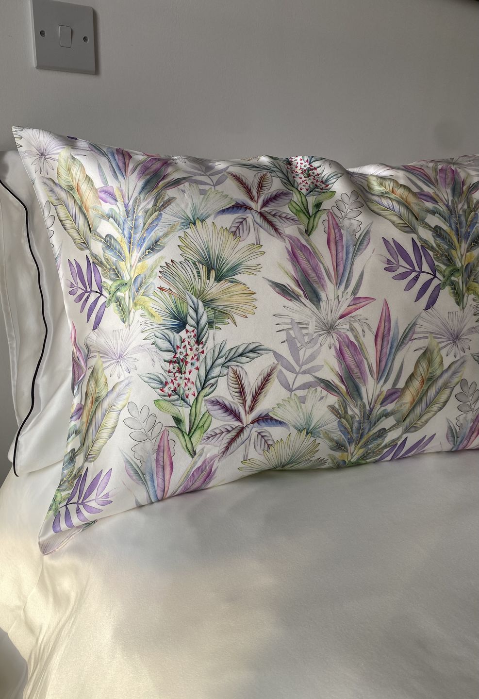 Customer photo review of Iridescent Garden Pure Silk Pillowcase