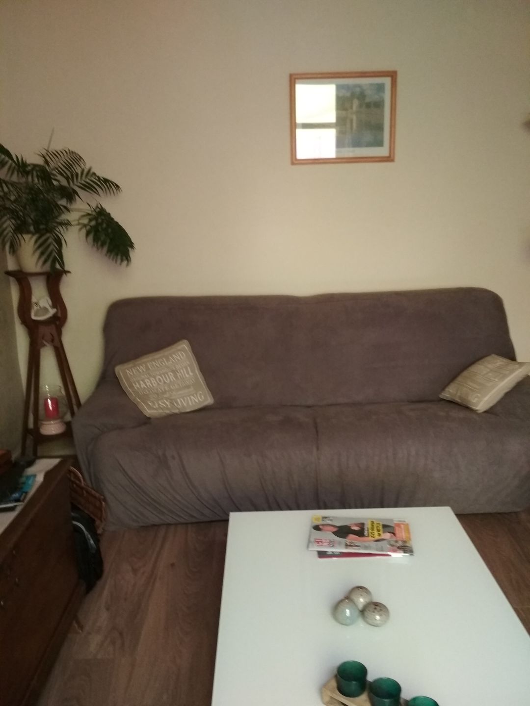 Customer photo review of Gris clair - Housses en velours Extensibles de Fauteuil et Canapé - La Maison des Housses