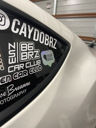 Customer photo review of STICKER SOCIALS BUBBLE (HOLOGRAPHIC)