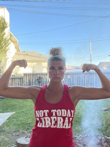 Customer photo review of Not Today Liberal Womens Apparel