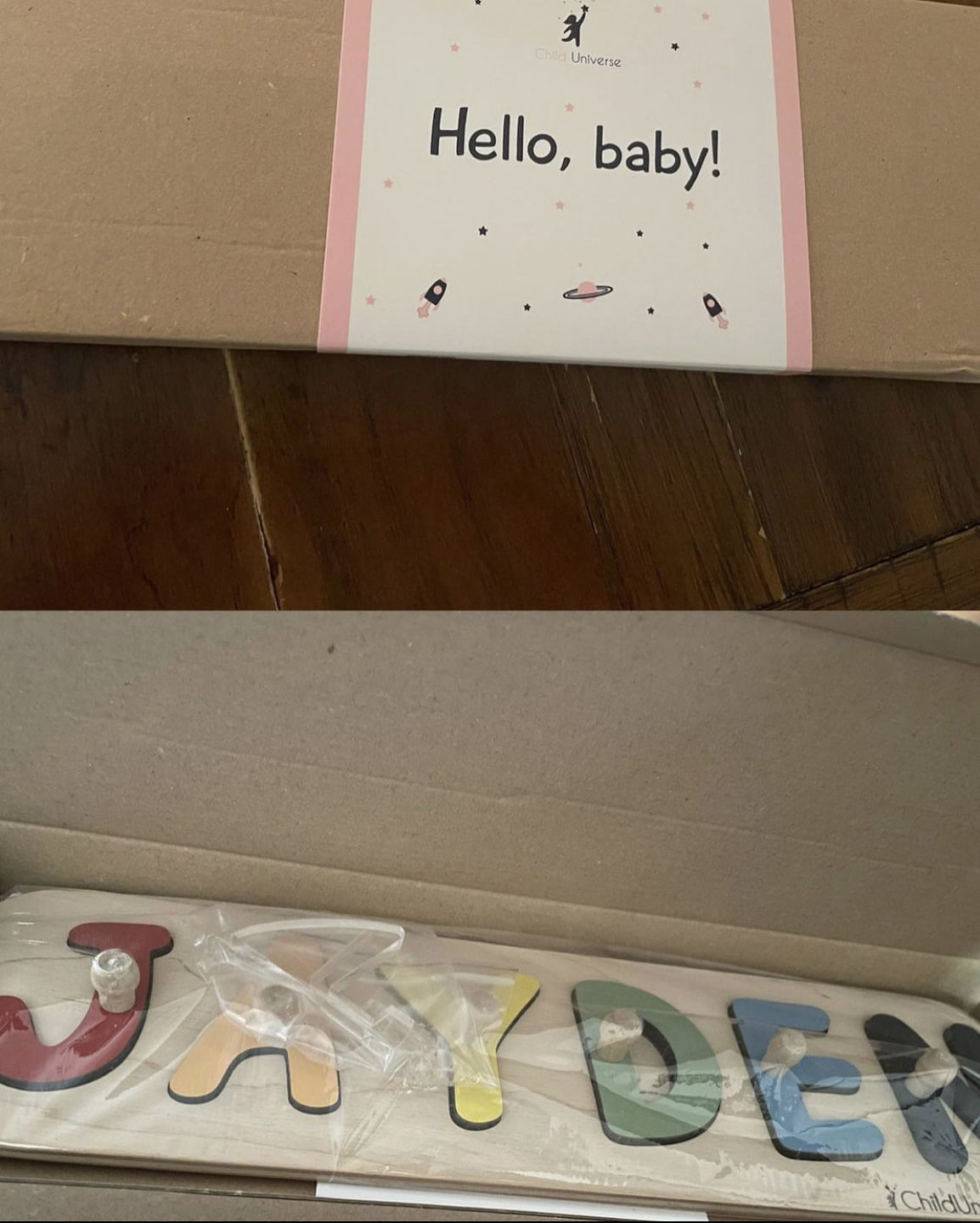 Customer photo review of Acrylic Stand for Name Puzzle