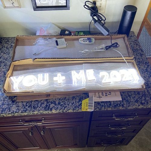 Customer photo review of 'There is a light that never goes out' neon sign