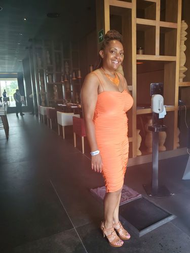 Customer photo review of Ladies Night Dress (Orange)