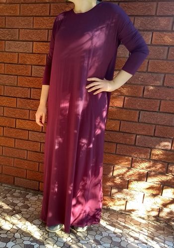 Customer photo review of Cotton Batwing Dress - 41 Purple