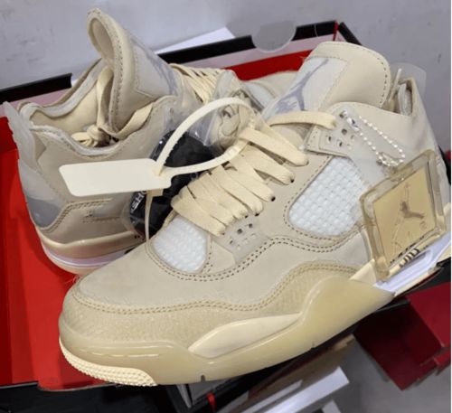 Customer photo review of OFF-WHITE X AIR JORDAN 4 SP
