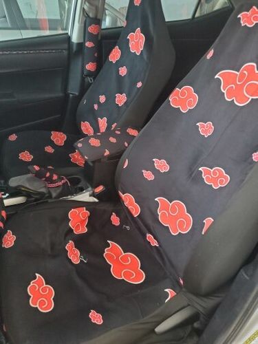 Customer photo review of Akatsuki Car Seat Covers Custom Anime Naruto Car Accessories