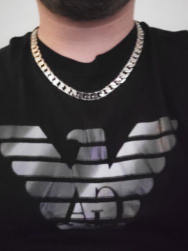 Customer photo review of CURB CHAIN (WHITE GOLD) 12MM