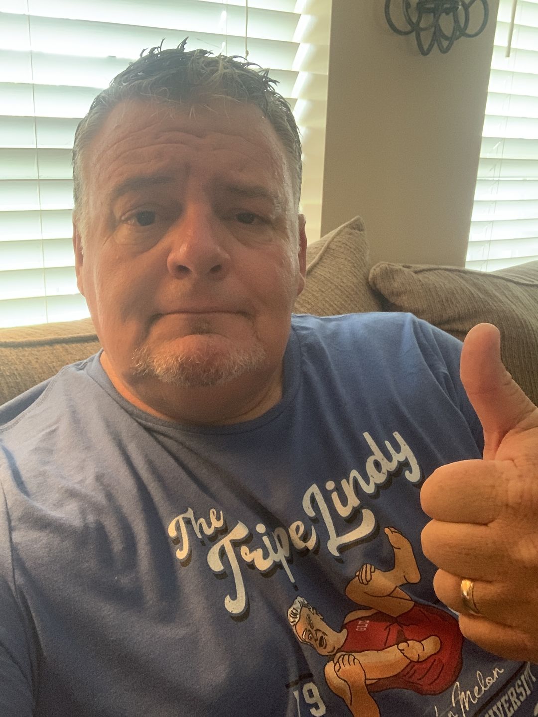 Customer photo review of The Triple Lindy Men's/Unisex Super Soft Tee
