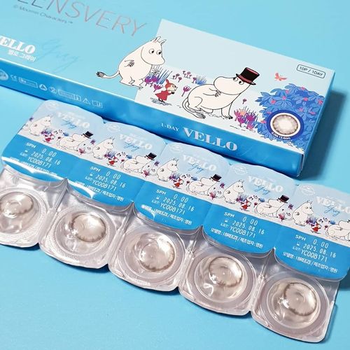 Customer photo review of Moomin Vello Gray (10pcs) 1Day G.DIA 13.4mm