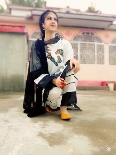 Customer photo review of Fine Cotton Patched Dress (CC-105)
