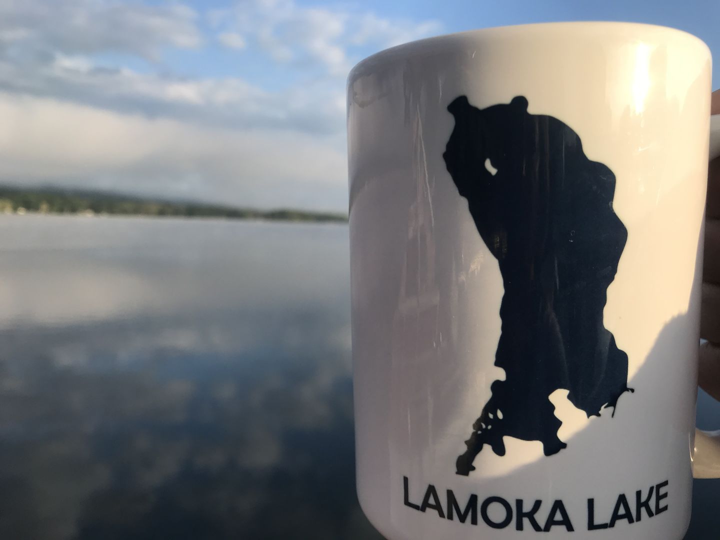 Customer photo review of Custom Lake Mug White 15oz.