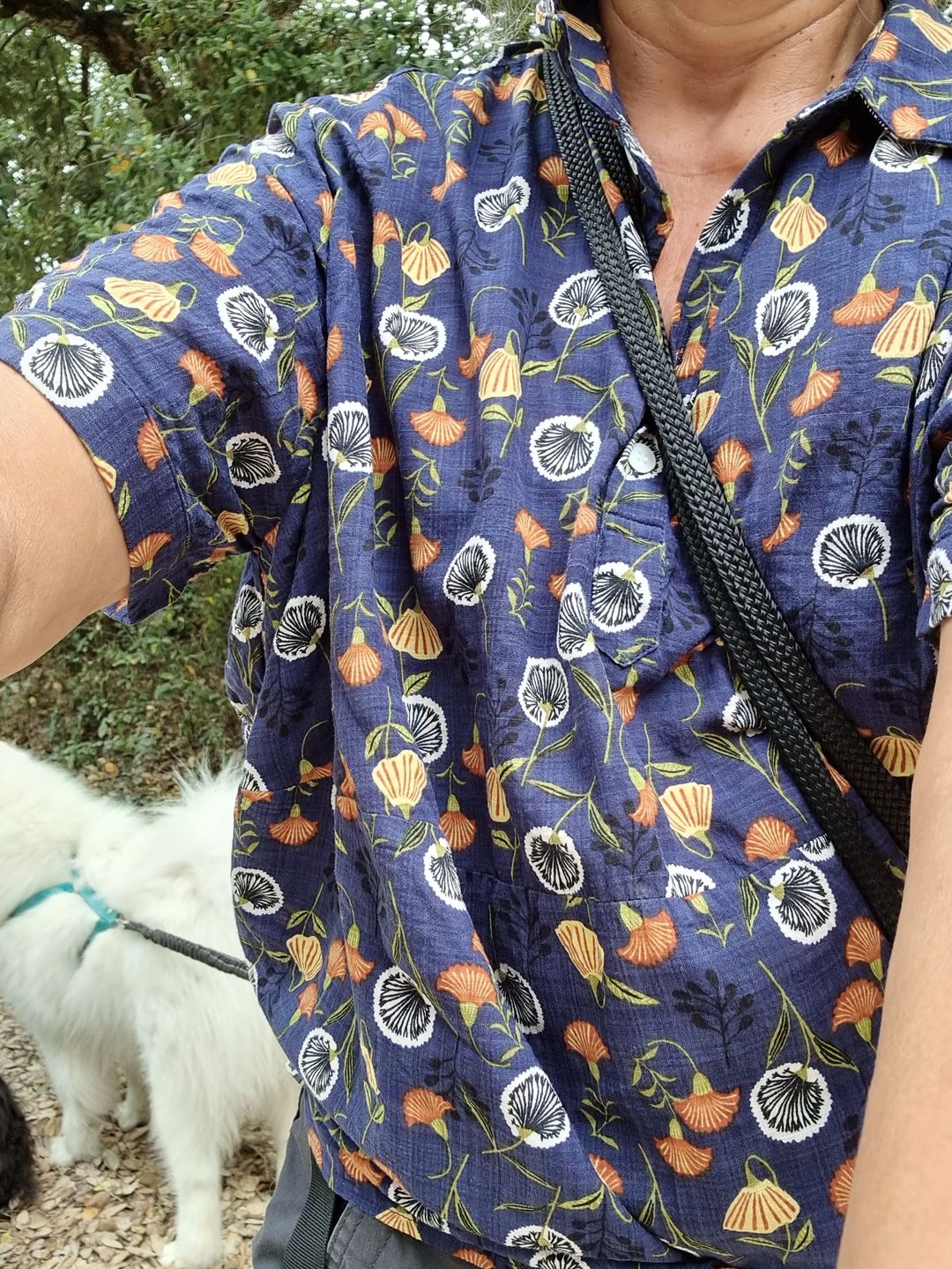 Customer photo review of Plus Size - Summer Flower Print Thin Cotton T-shirt