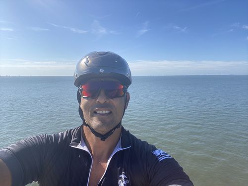 Customer photo review of Men's Marines Black Short Sleeve Cycling Jersey