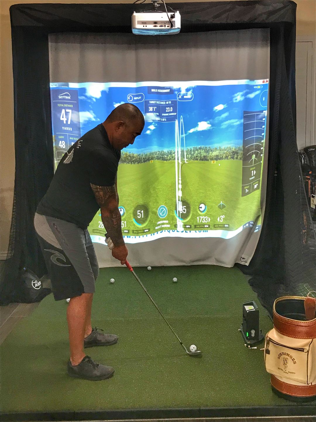 Customer photo review of Fiberbuilt Tee Box Golf Mat