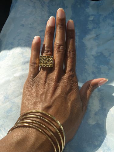 Customer photo review of Gold Nugget Ring