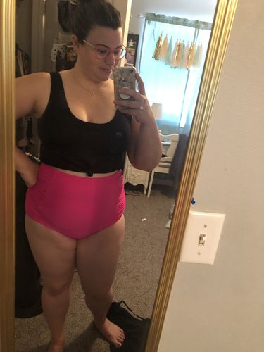 Customer photo review of Sun Baked Bottoms | Neon Pink