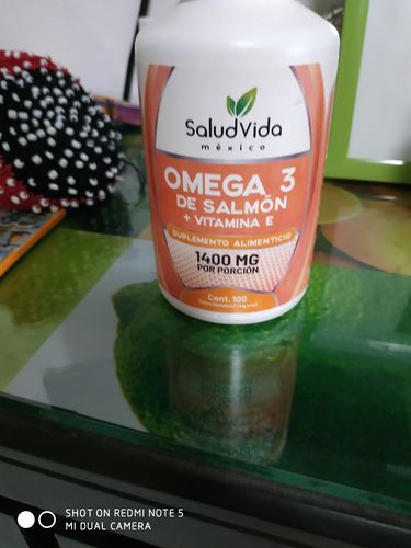Customer photo review of Aceite de Salmon 1400mg (Omega 3) + Vitamina E 2800mg 100 cápsulas