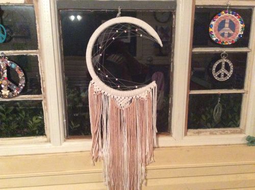 Customer photo review of Beginners macrame mooncatcher kit and tutorial