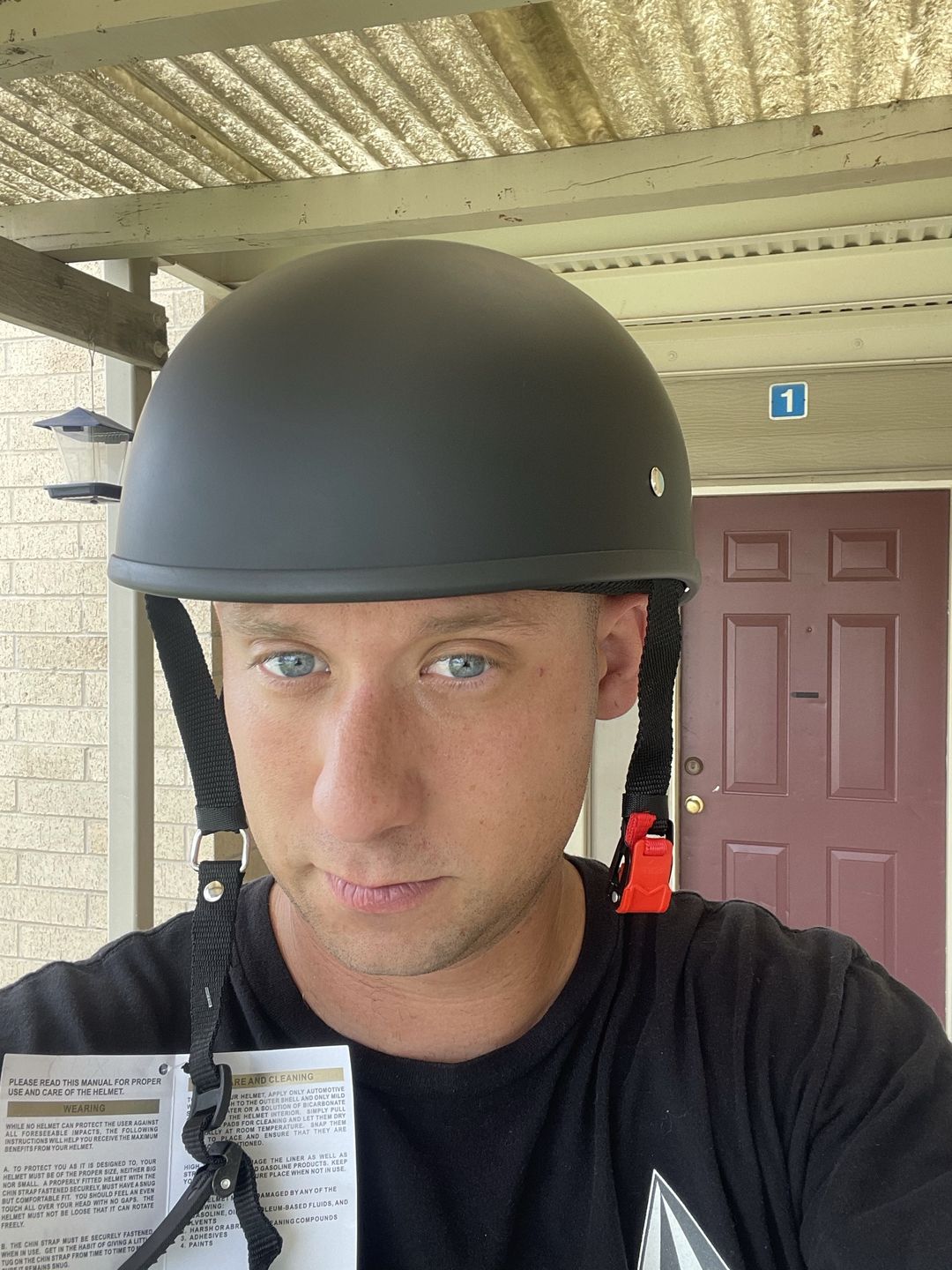 Customer photo review of Smallest Beanie Half Helmet
