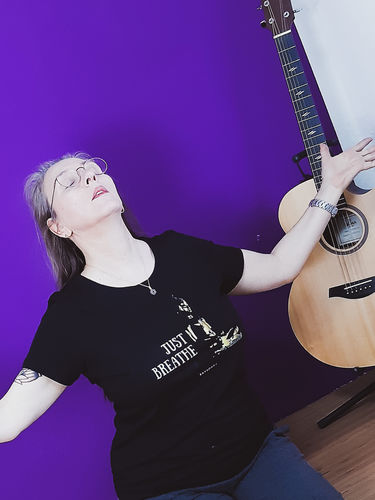 Customer photo review of 100% Organic Damen Shirt »Just Breathe«