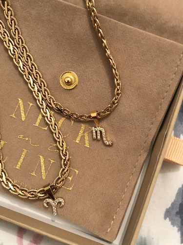 Customer photo review of Braided Luxe Chain with Horoscope charm