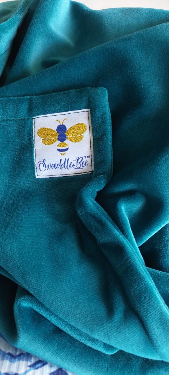 Customer photo review of BiggerBee Minky Throw Blanket TEAL **NEW FABRIC**