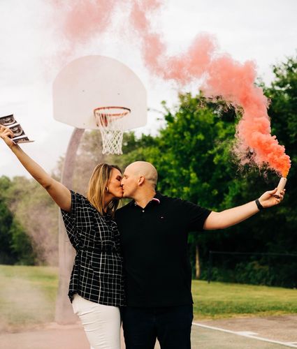 Customer photo review of Ring Pull Smoke Grenade (90 Sec) Color Bomb Smoke Effect [Pink]