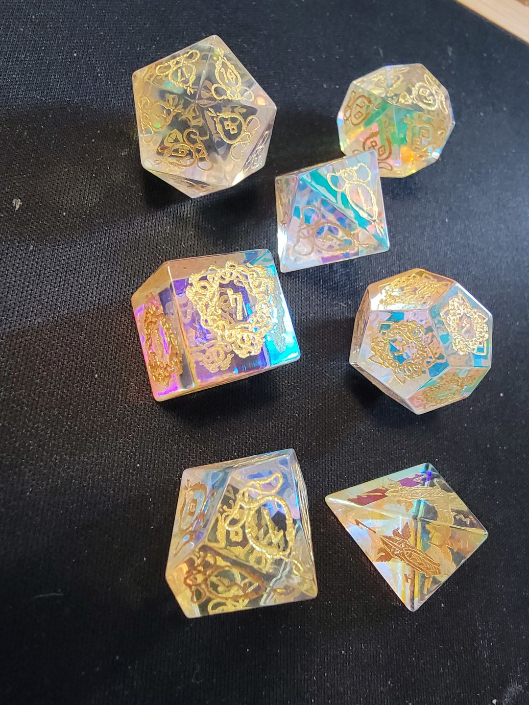 Customer photo review of SERPENT OF MIDGARD PRISM GLASS DICE SET *PRE-ORDER*