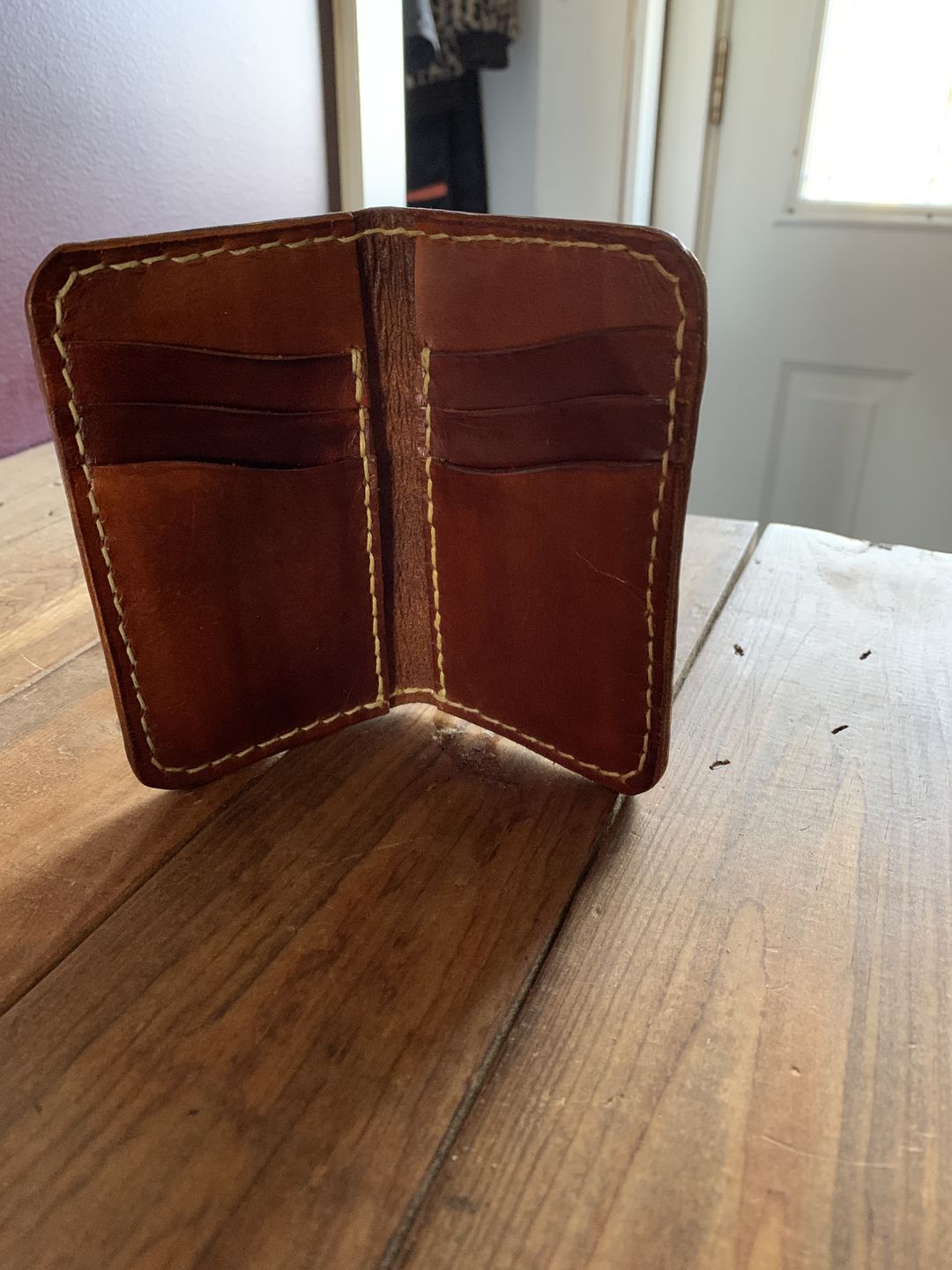 Customer photo review of No.52 | Leather Vertical Wallet (Digital Pattern)