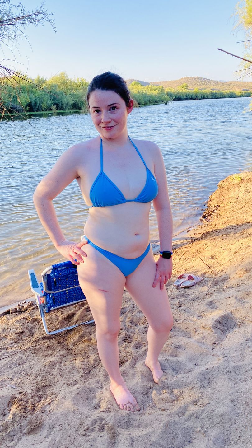 Customer photo review of Sky Blue Bikini Top II