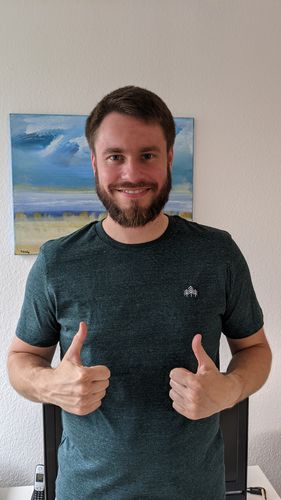 Customer photo review of Herren Shirt Stick - Heather Green (🌲)