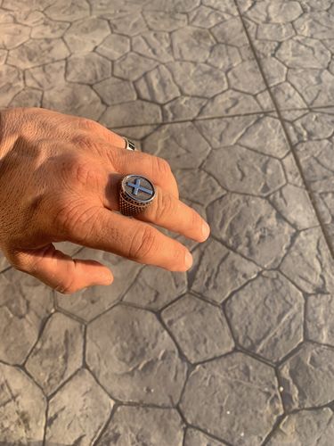 Customer photo review of ANTIQUE CROSS RING